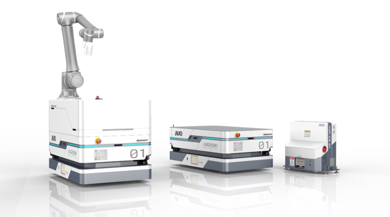 IM电竞數位開發的自主式移動機器人（AMR250M），搭配全向輪並結合AI演算法、2D LiDAR、3D攝影機等技術，協助客戶實現產線全自動化